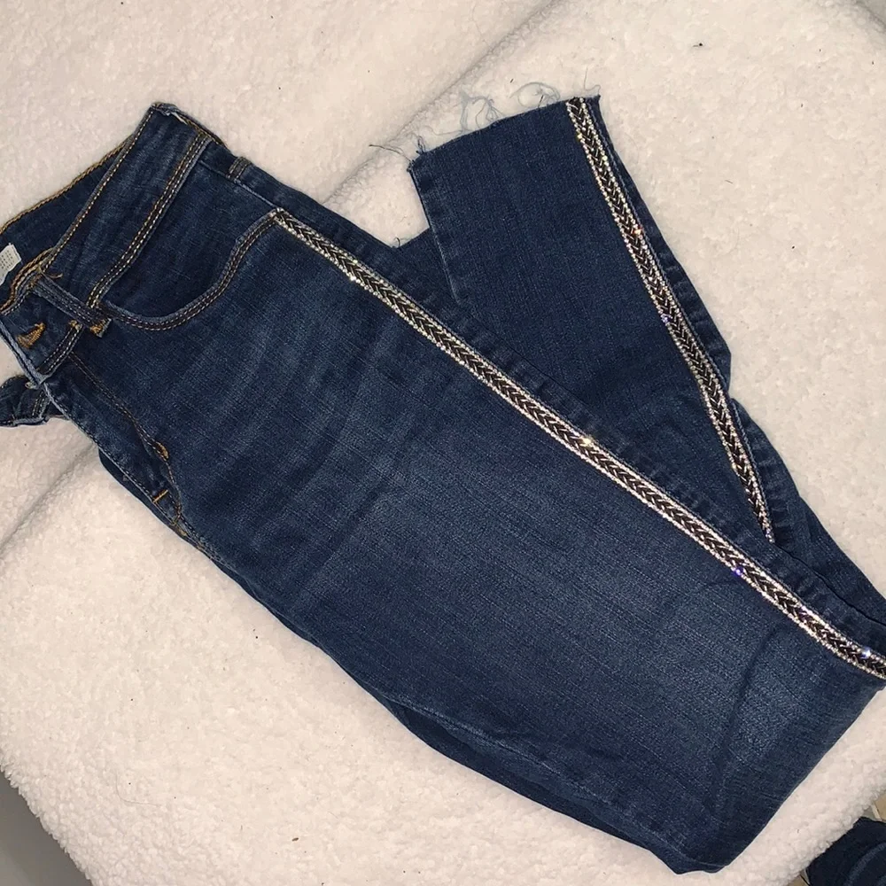 Zara Rhinestone Trim Jeans - Picture 1 of 3